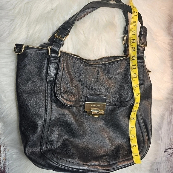 MICHAEL Kors Luggage Deneuve Satchel Leather Purse Black - Picture 16 of 16